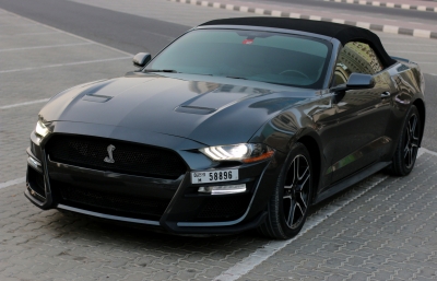 Ford Mustang EcoBoost Convertible Price in Ajman - Sports Car Hire Ajman - Ford Rentals